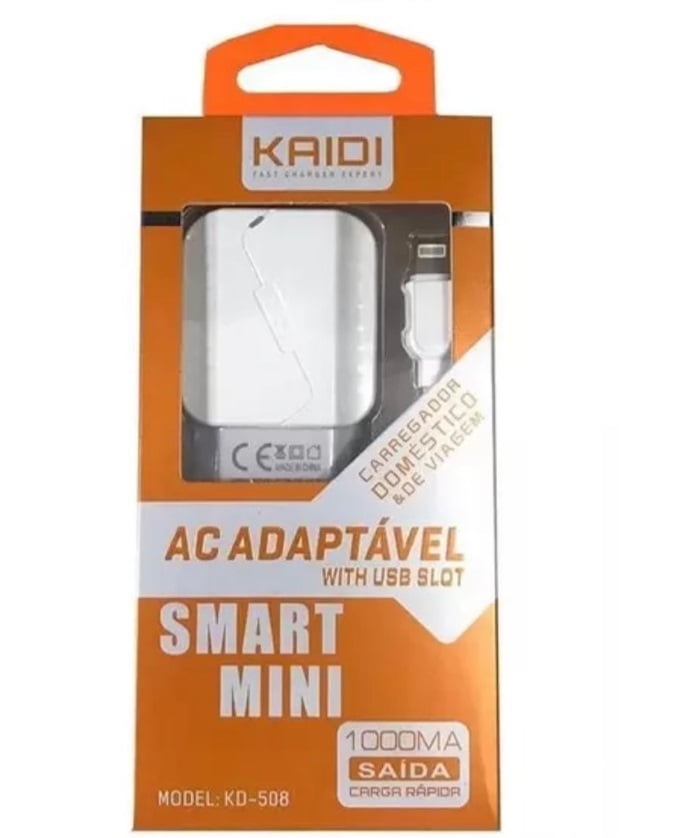 Kit Carregador Com Cabo Iphone 1 m Kaidi Kd-508A Original