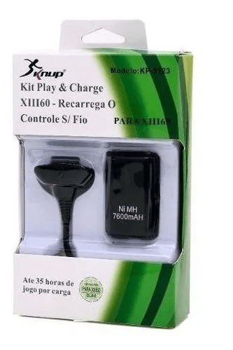 BATERIA+CABO XBOX 360 KNUP KP-5123