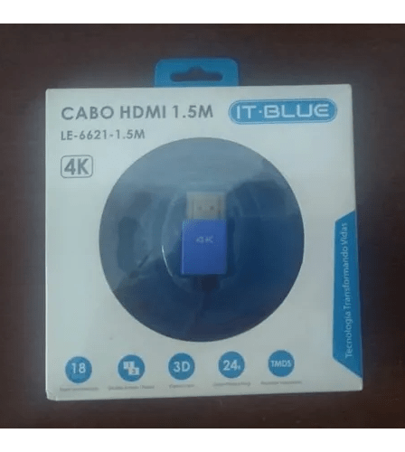 CABO HDMI IT-BLUE 4K 1,5M LE-6621