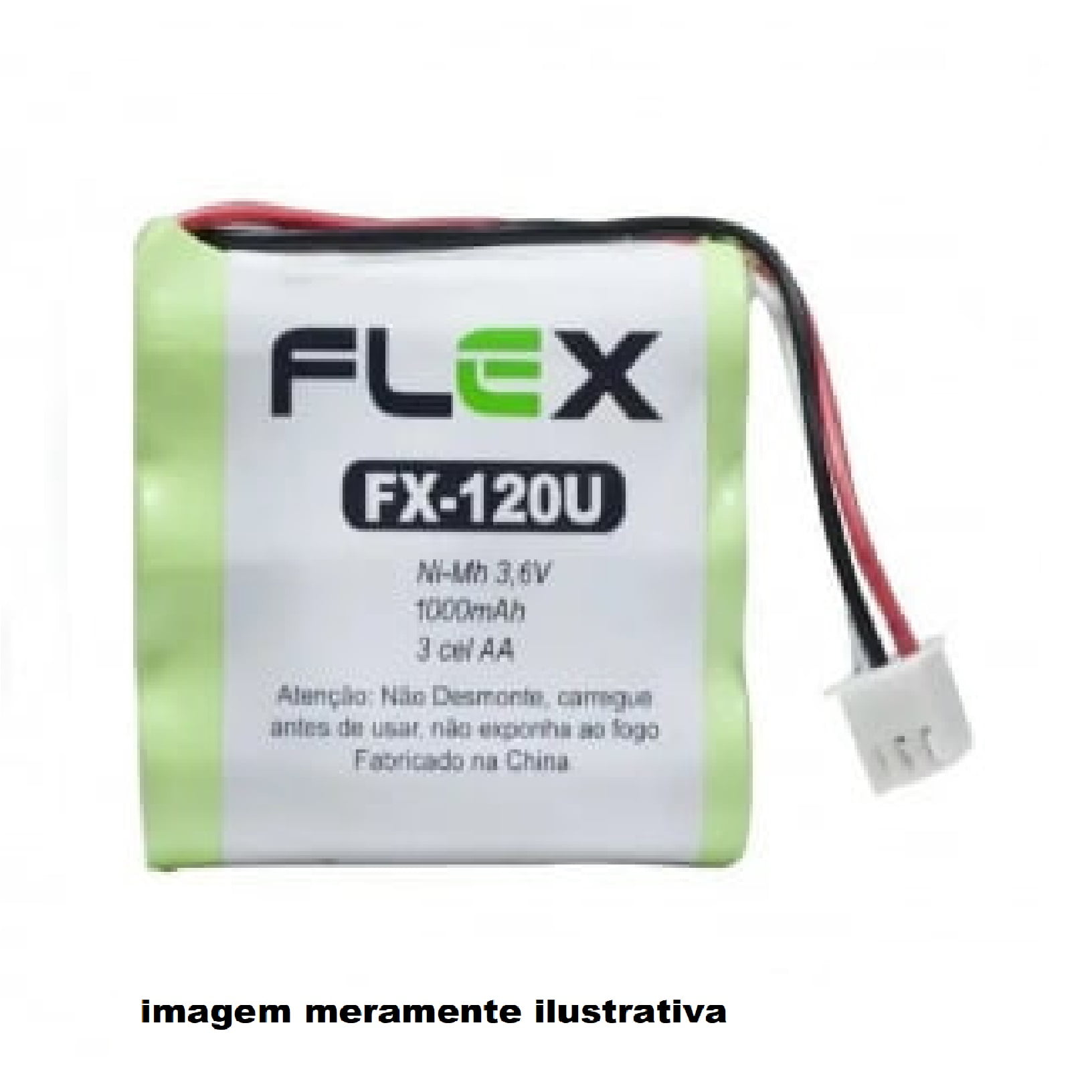 BATERIA DE TELEFONE SEM FIO 3,6V 1000MAH 3 FIOS PLUG UNIVERSAL