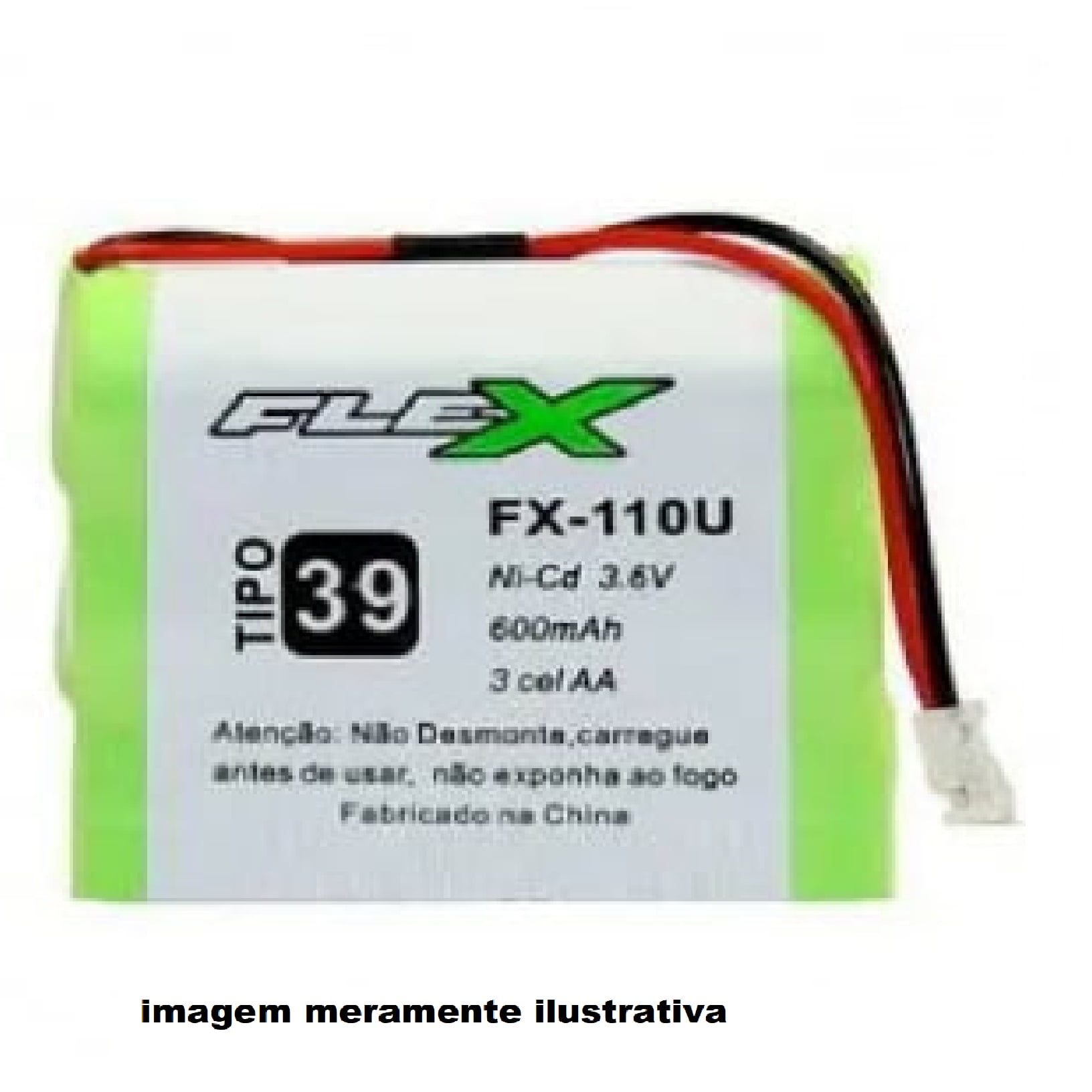 BATERIA PARA TELEFONE SEM FIO 3,6V 600MAH AA PLUG UNIVERSAL