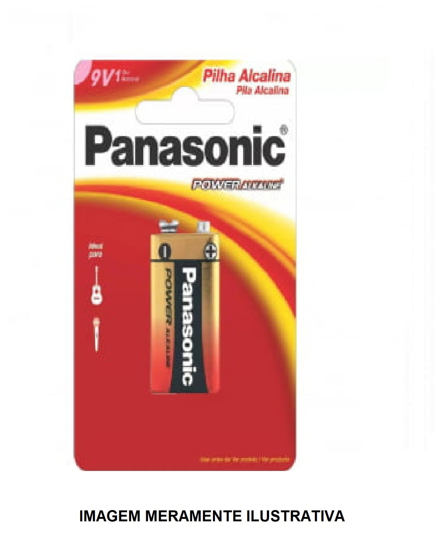 Bateria 9V Alcalina Panasonic Power Alkaline