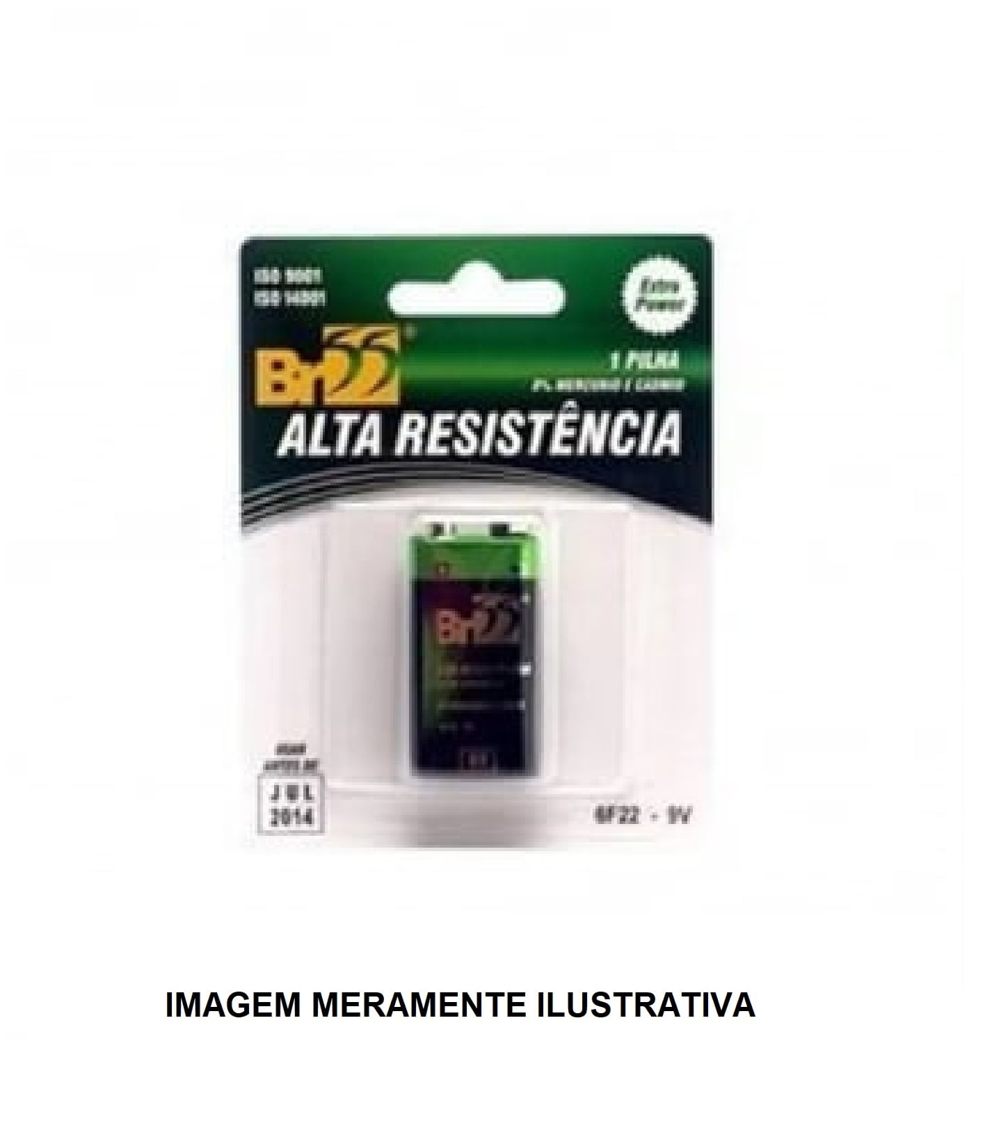 Bateria Br55 Alta Resistência 9V 6F22