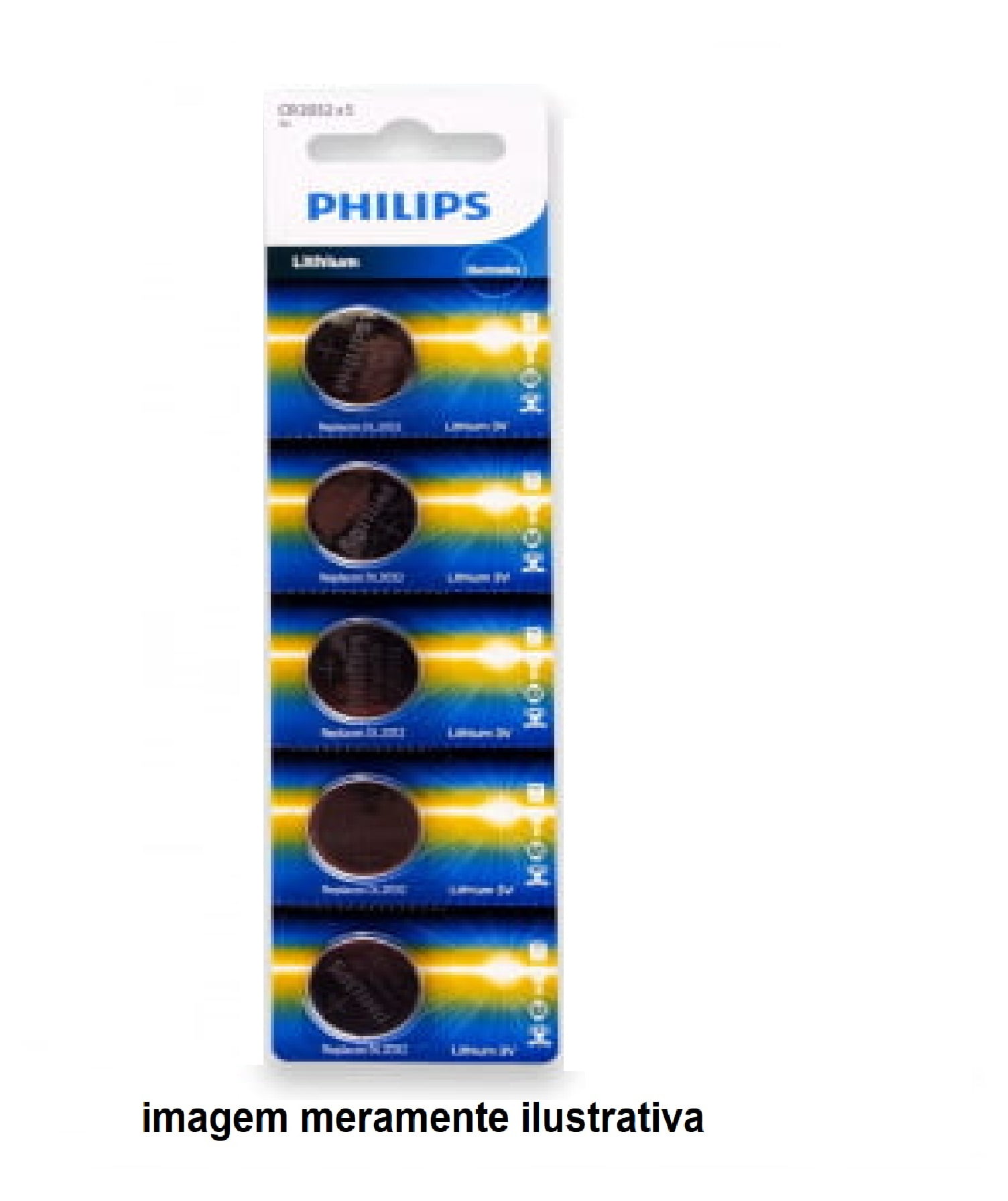 Bateria Cr2032 3v Philips cartela com 5 uns