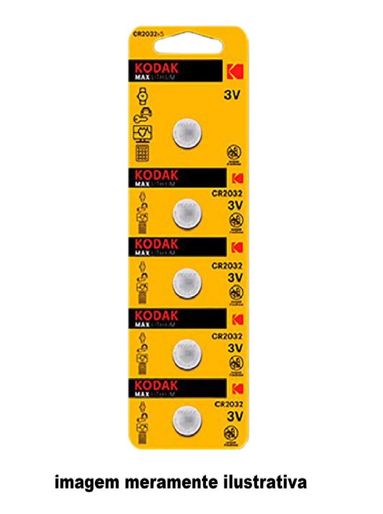 Kodak Max Lithium CR2032 5 Unidades Baterias