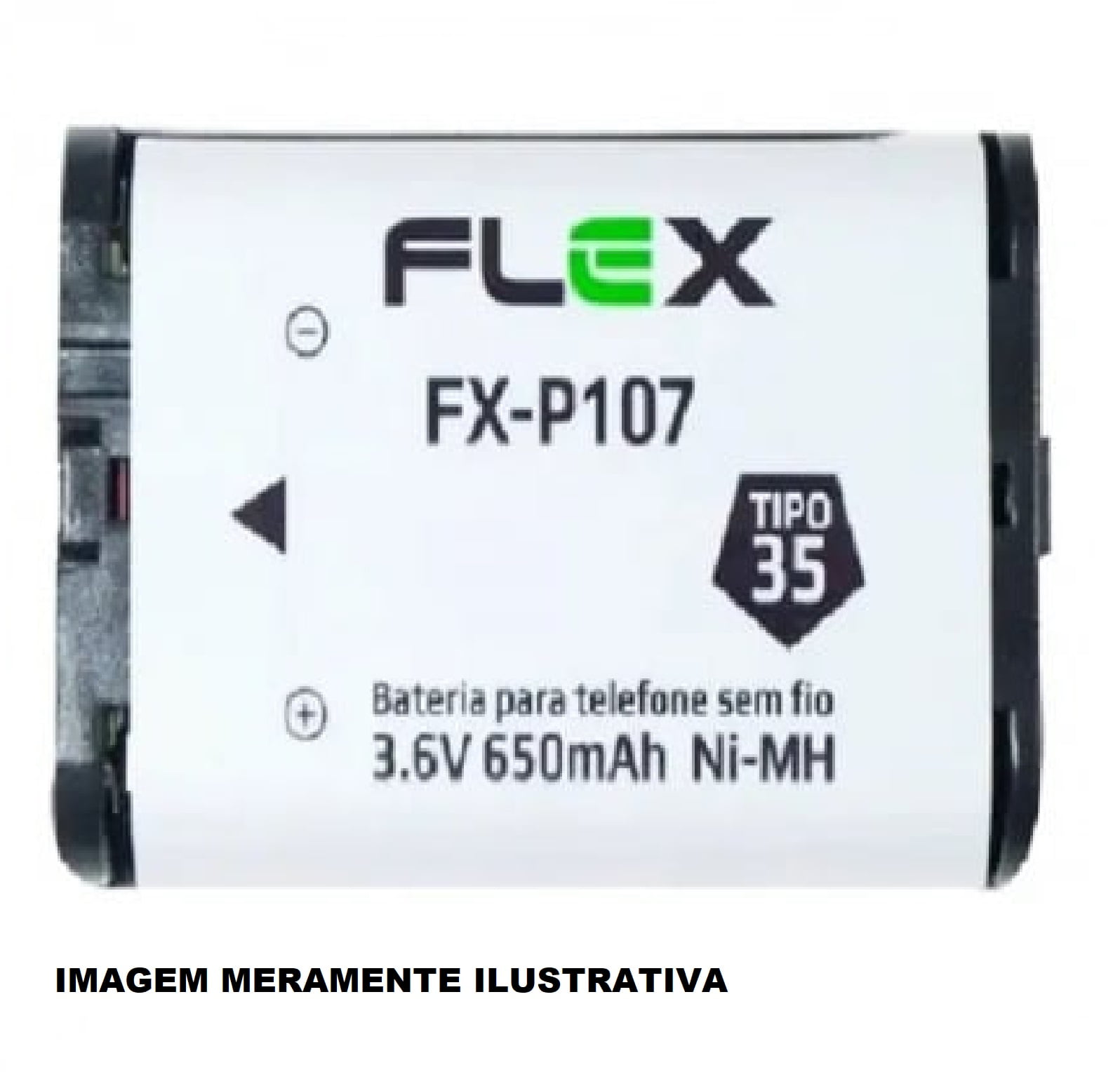 BATERIA TELEFONE SEM FIO TIPO 35 3.6V 650MAH - FX-P107 - FLEX