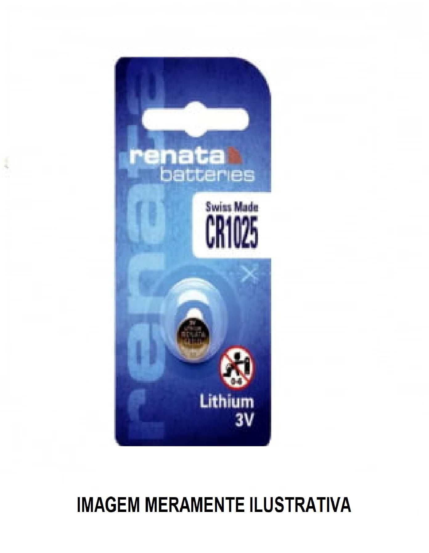 BATERIA BOTÃO CR1025 3V LITHIUM RENATA