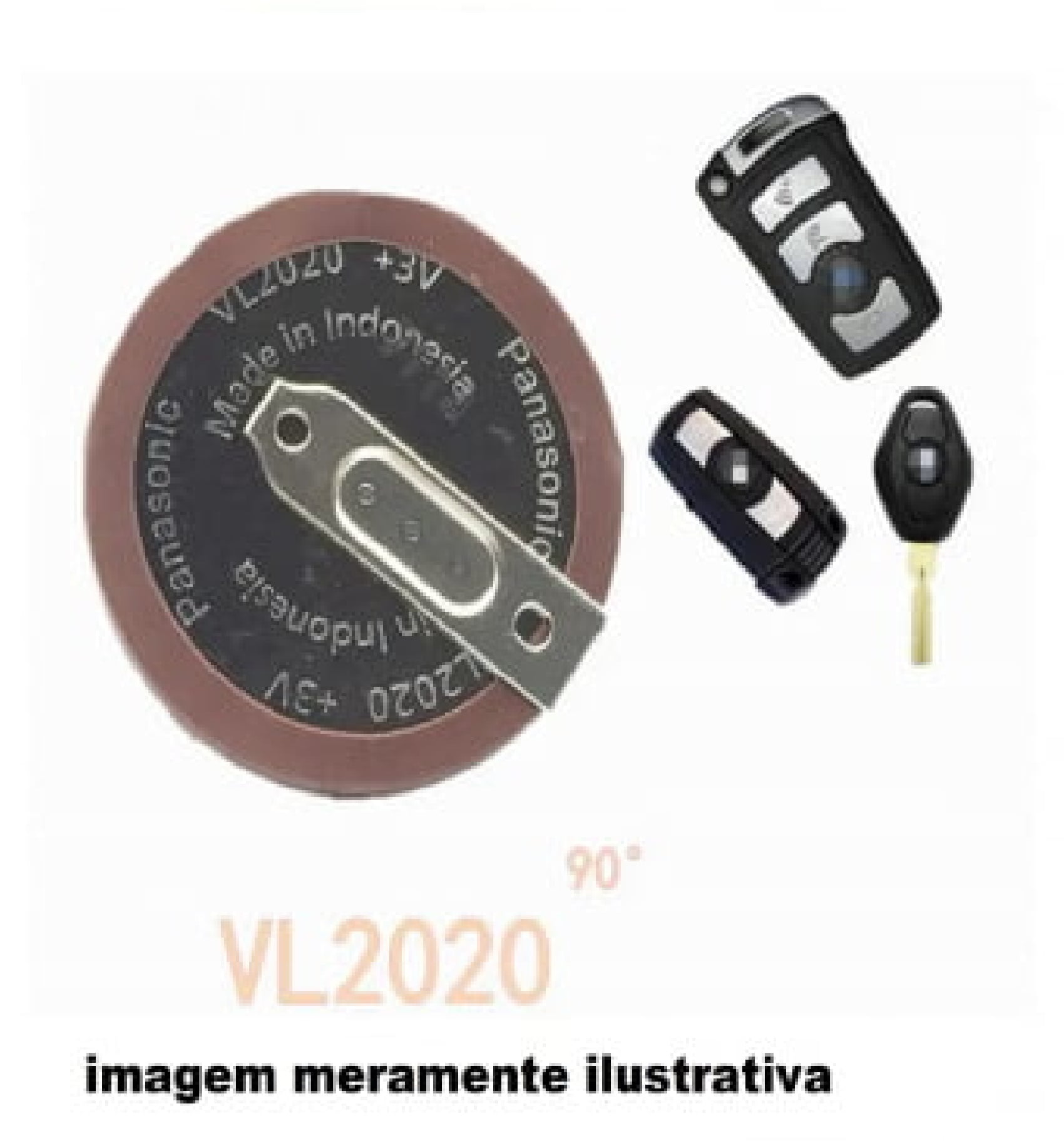 BATERIA BOTAO PANASONIC VL2020 3V 2 TERMINAIS RECARREGAVEL