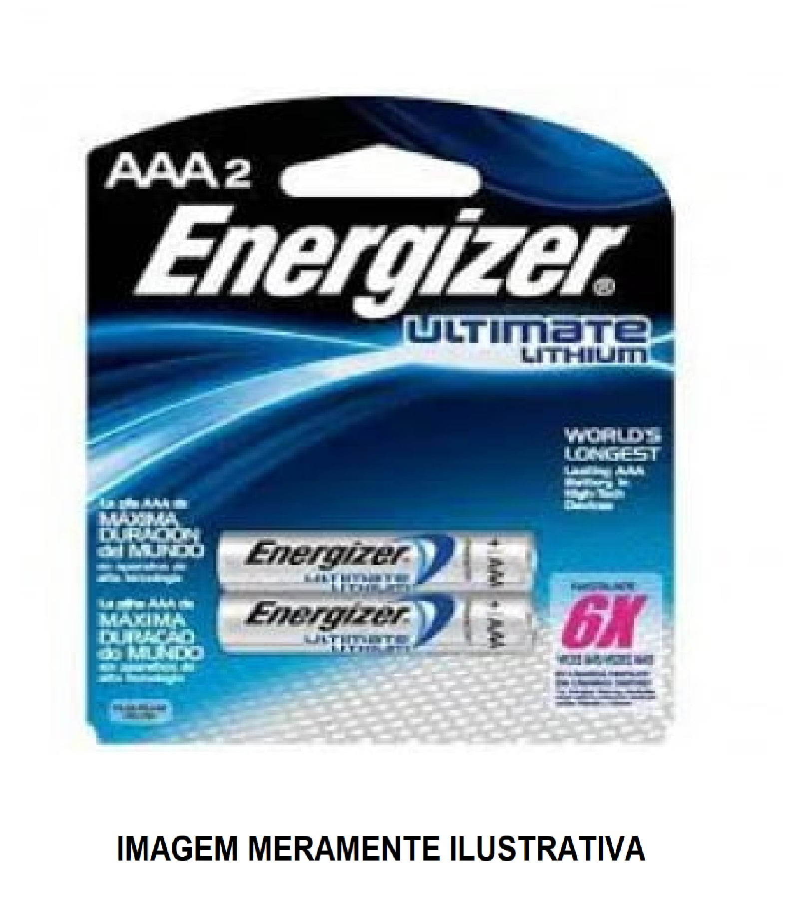 PILHA ENERGIZER ULTIMATE LITHIUM 1,5V AAA PALITO C/2
