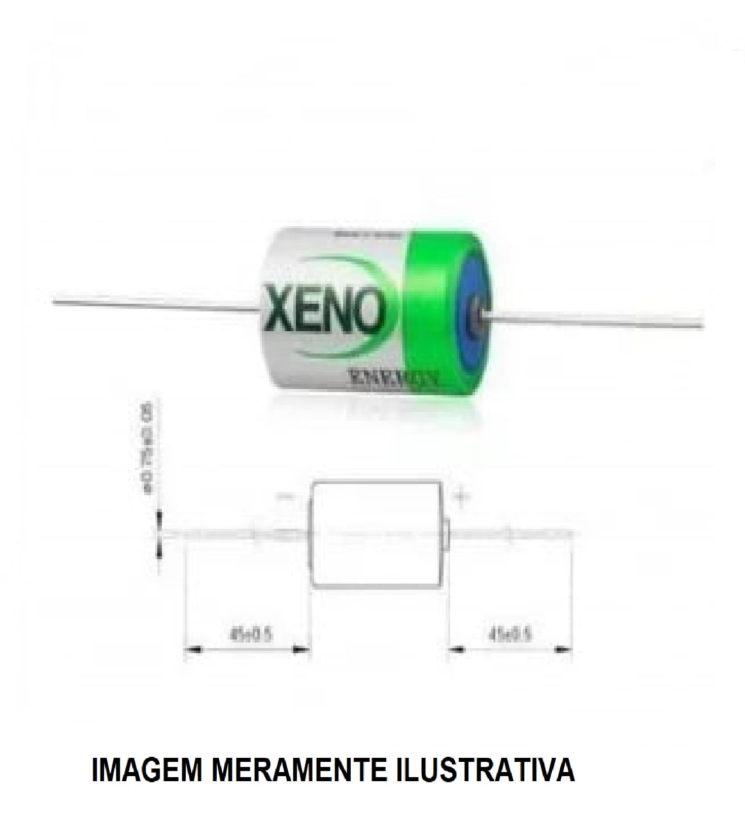 BATERIA XENO 14250 XL-50F/AX 3,6V LITHIUM TERMINAL AXIAL