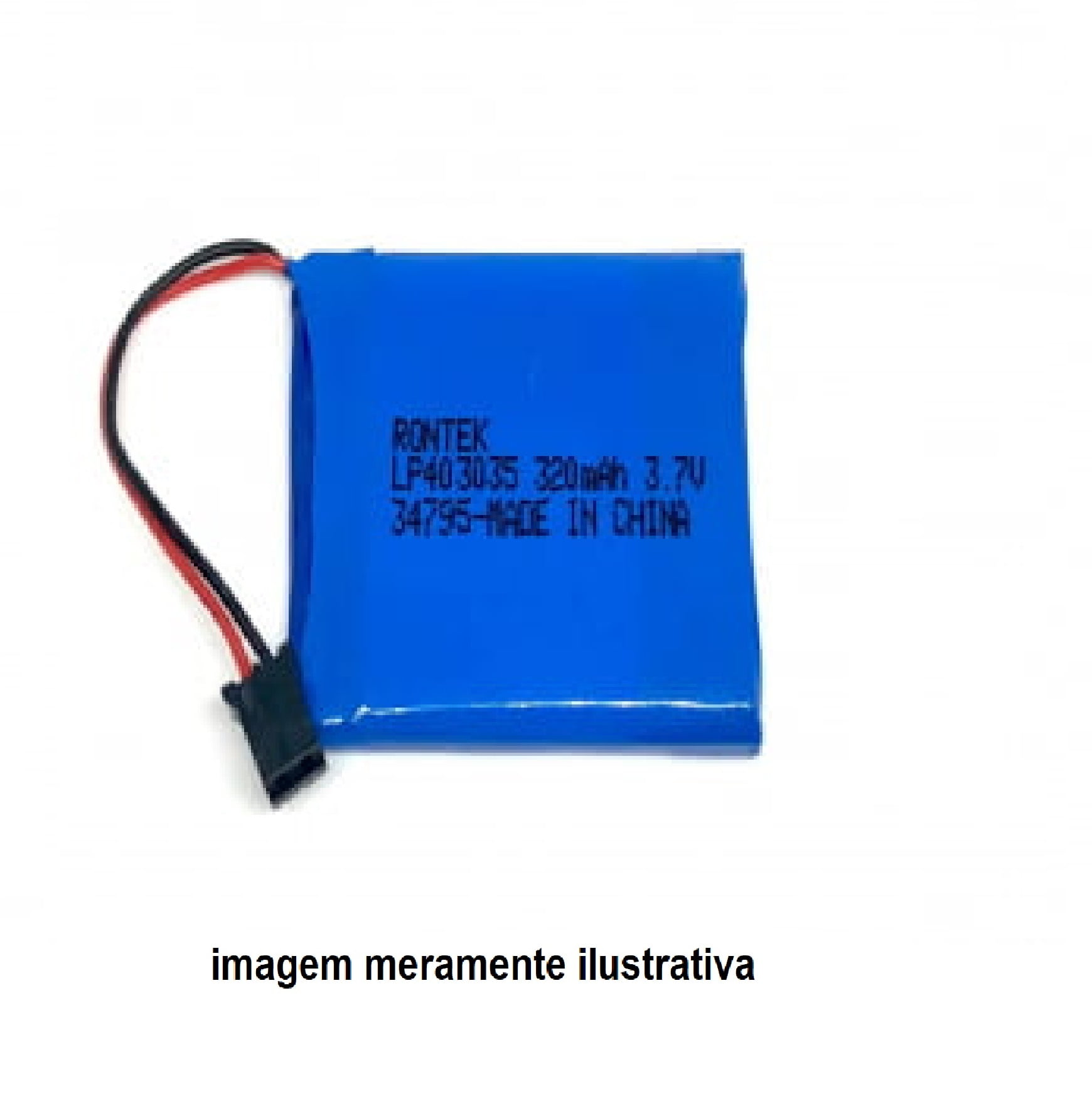 BATERIA 3,7V 320MAH LI-PO RECARREGAVEL (4X30X35MM) COM CONECTOR A58