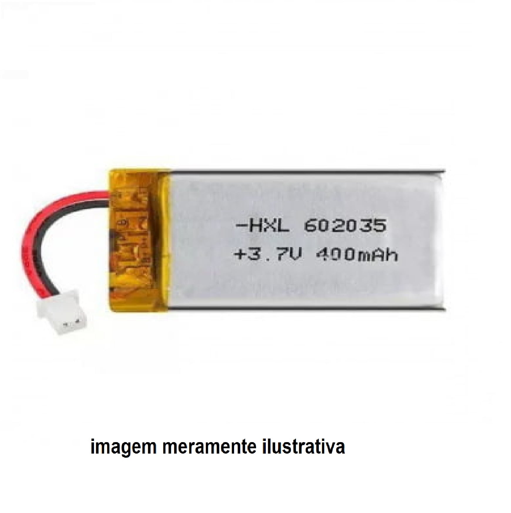 BATERIA LI-PO 3,7V 400MAH - LI-POLYMER 35MM X 20MM X 6MM