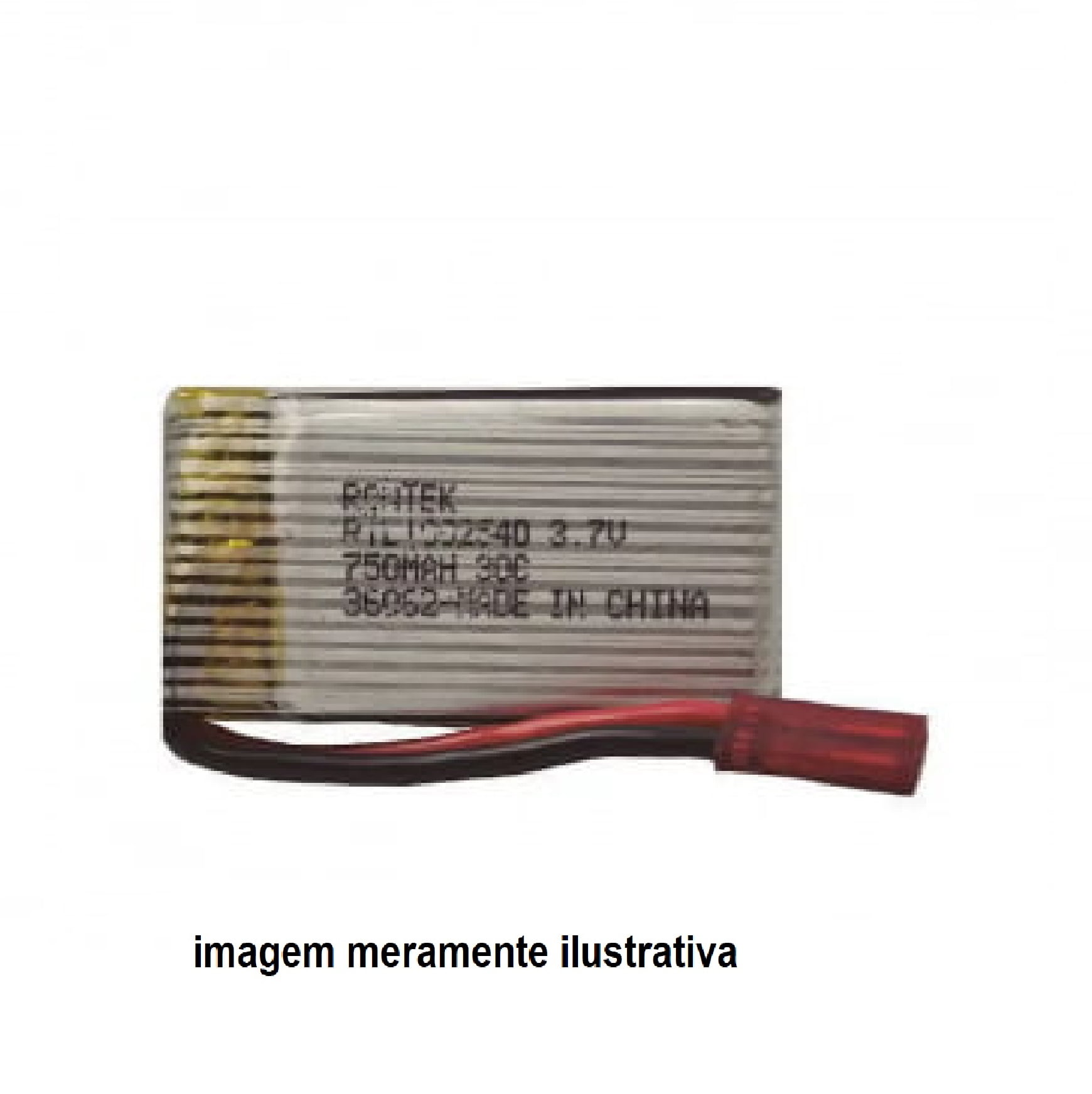 BATERIA LI-PO PARA DRONE E HELICOPTEROS 3,7V 750MAH 30C LIPO