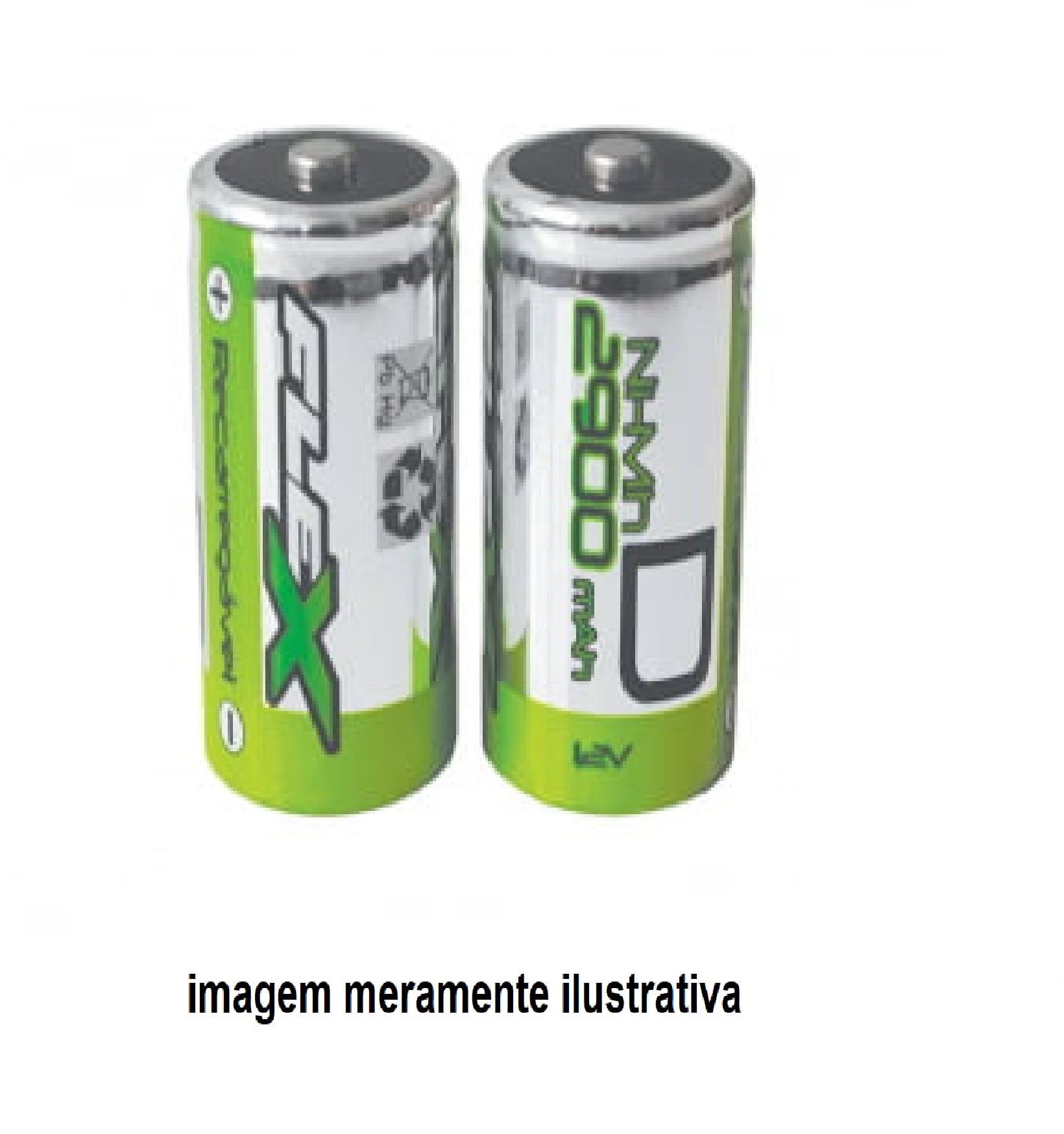 PILHA RECARREGAVEL TAMANHO D 2900MAH C/2 FLEX