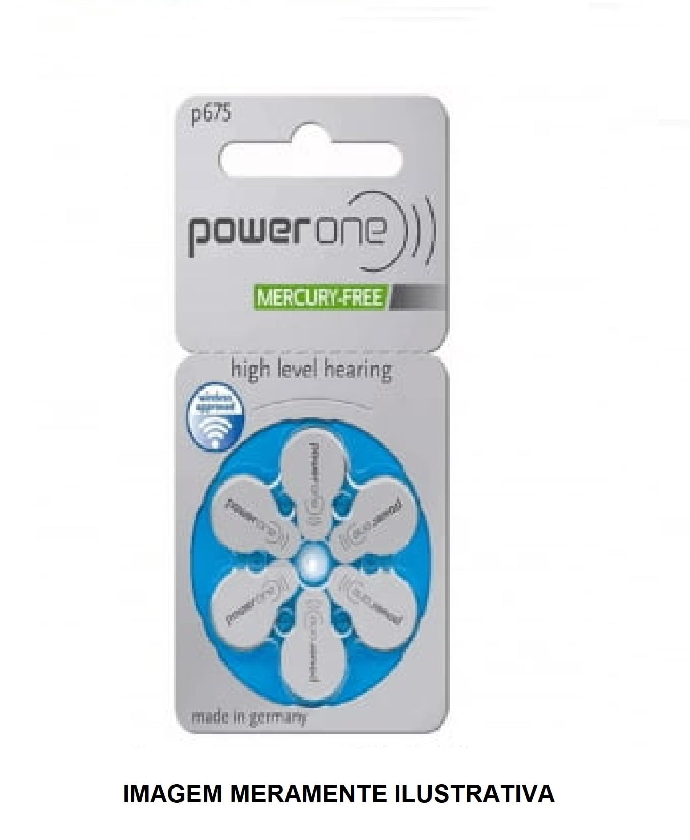 Bateria Auditiva Powerone P675 Pr44 | Cartela C/6 Pilhas