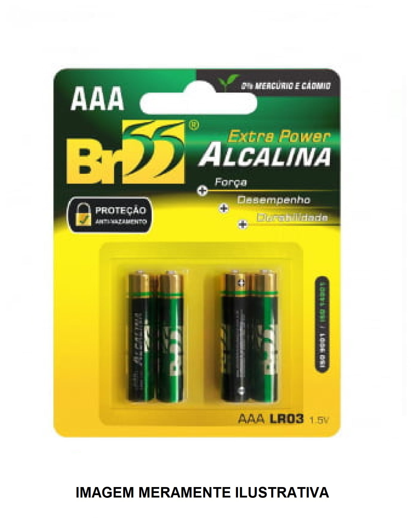 Pilha AAA Alcalina Extra Power Rlr03 Ct/4 Br55