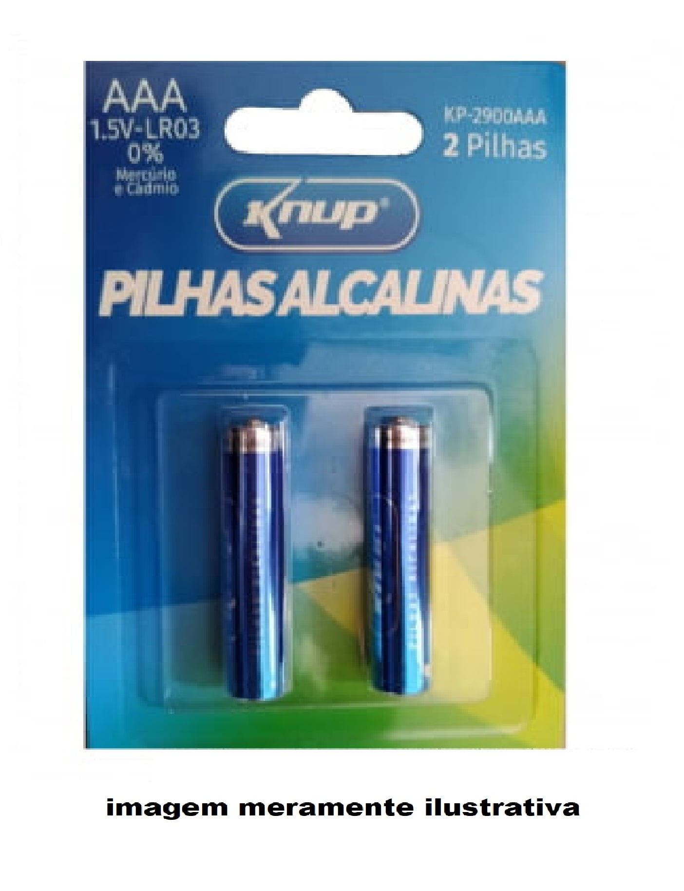 PILHAS ALCALINAS KNUP 2 UNIDADES AAA 1.5V-LR03 KP-2900AA 19DE