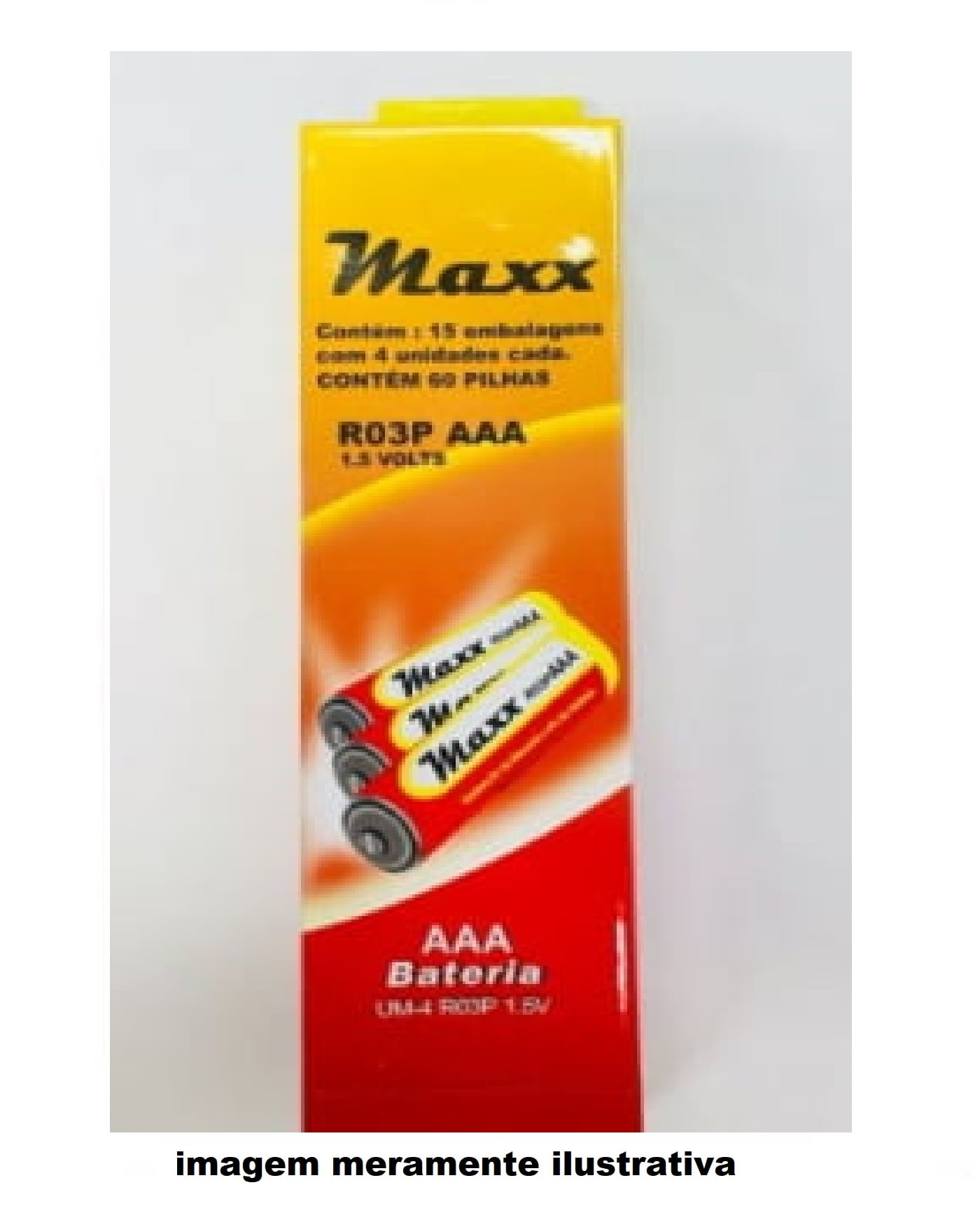 PILHA AAA MAXX R03P PACOTE C/ 60 PCS