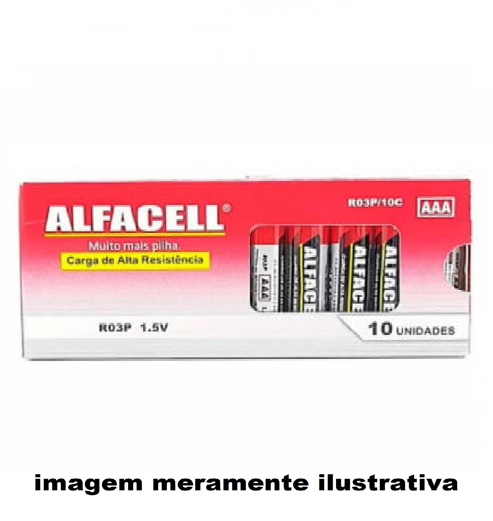 Pacote de Pilha AAA 1-5V com 10 peças Alfacell
