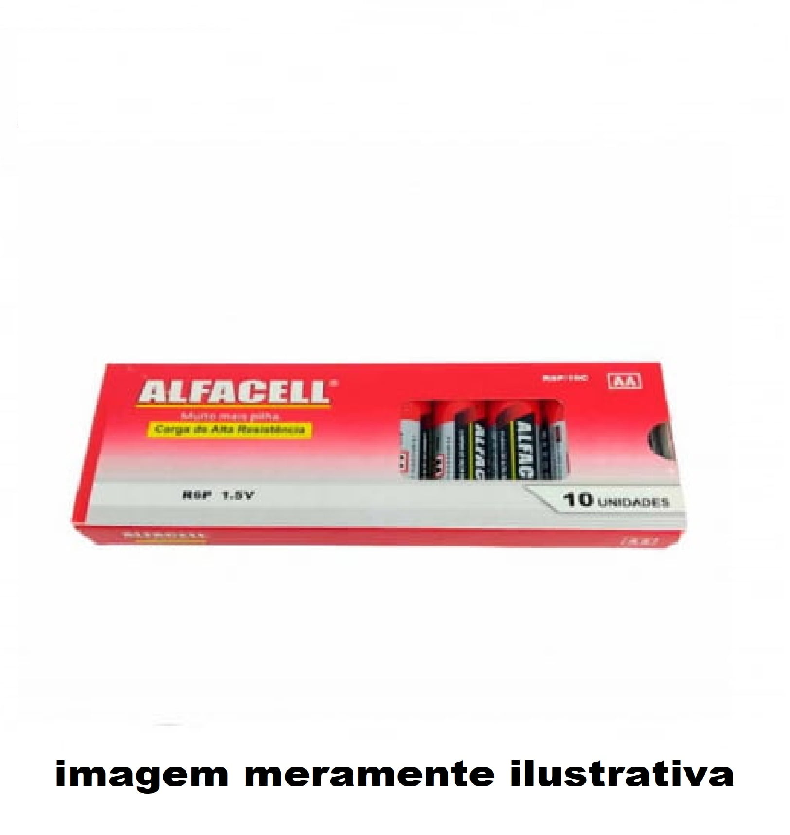 Pilha Alfacell R6p10c Comum Pequena AA 1.5v 10 UNI Alfacell