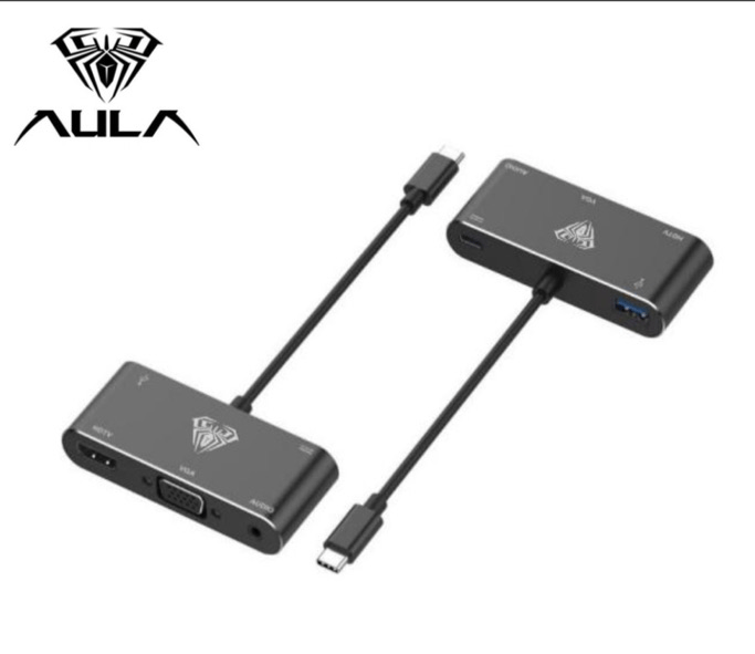 Hub Aula OT-9573S 5 in 1 Type C to hdmi and USB with PD function