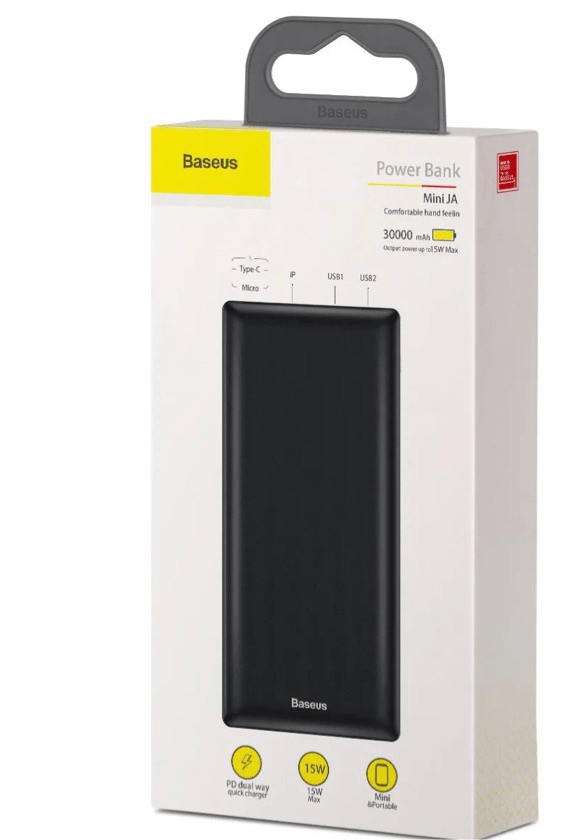 Bateria Externa Baseus 30000mah (15w) Powerbank - Original