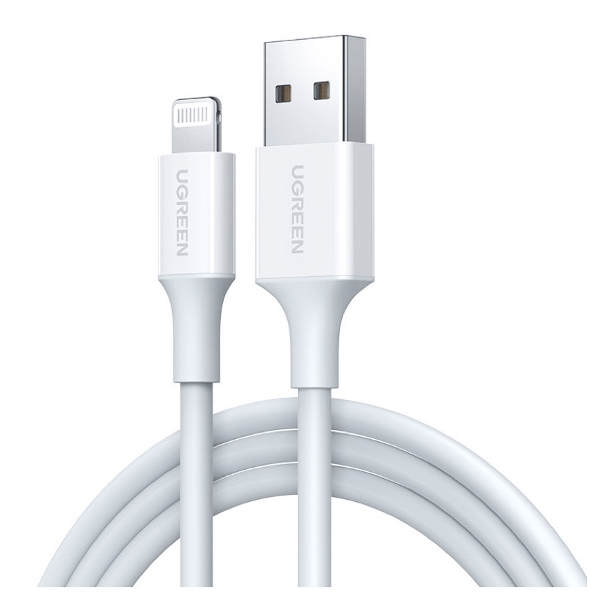 Cabo MFI UGREEN USB para Lightning em Niquel ABS 1.5m (Branco)