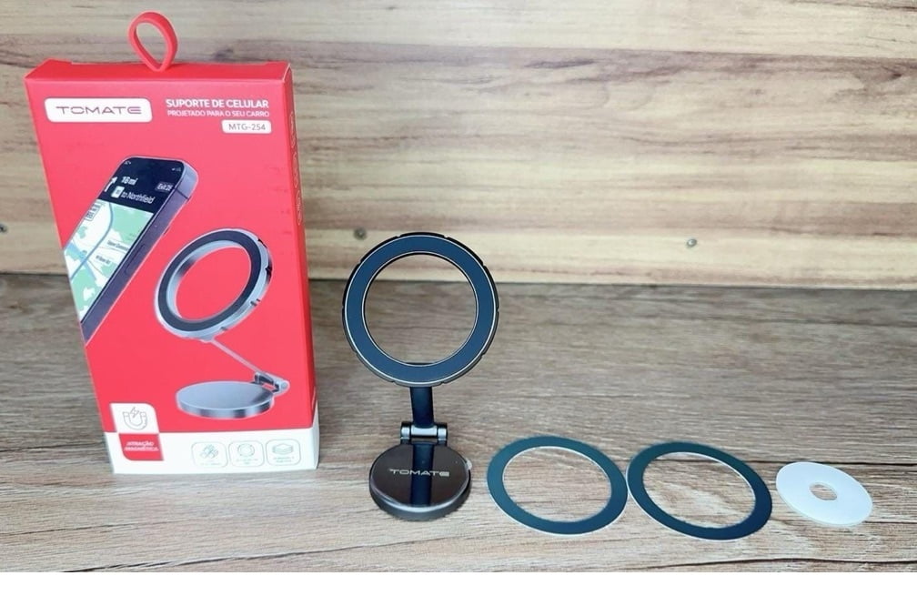 Suporte de Celular Veicular Tomate MTG-254 com Fixação Segura