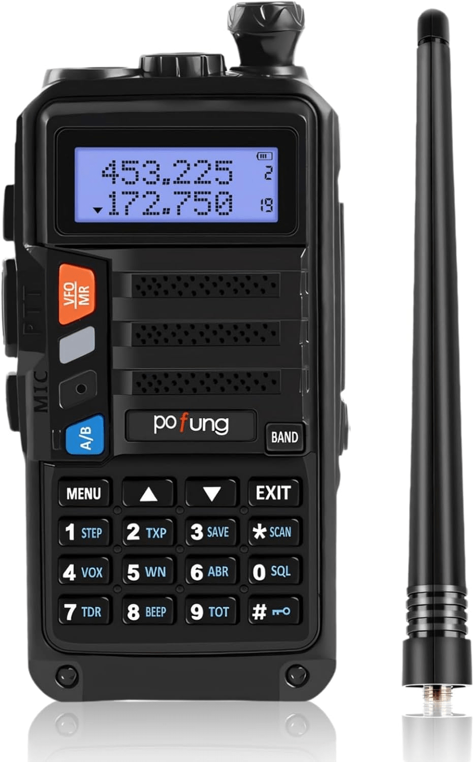 Radio comunicador, UV-S9-PLUS 400-480MHZ Walkie Talkie Longo Alcance, Bateria de 2800mAh Bateria de longa duração, LED Lanterna Walkie Talkie