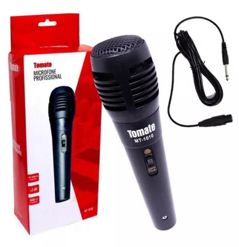 Microfone Profissional com Fio 3m Tomate MT-1010