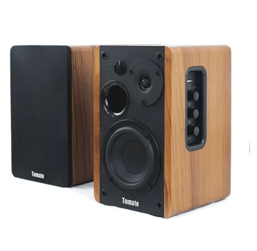 Caixa de Som Ativa Bluetooth 100w com Acabamento em Madeira Tomate - MTS-2026