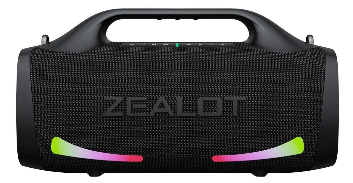 Caixa de Som Bluetooth 5.2 Zealot S79 100W IPX6