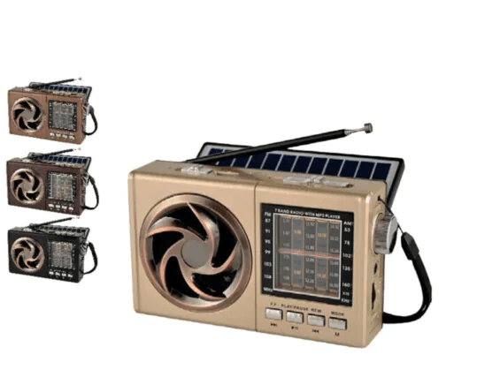 Caixa de Som Bluetooth com Carregamento Solar Rádio FM/AM e Lanterna GRASEP D-FS1609