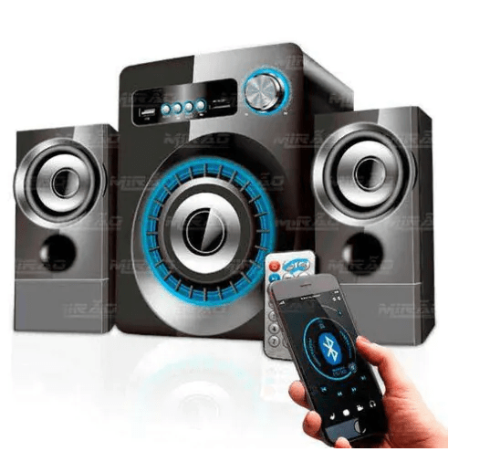 Caixa de Som Bluetooth com Subwoofer 2.1 KNUP- KP-6022BH