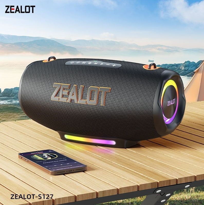 Caixa de Som Bluetooth Portátil 100W Zealot S127