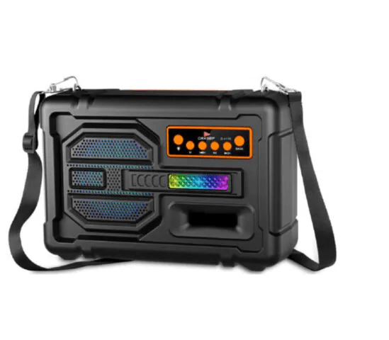 Caixa de Som Bluetooth Portátil 10W Led com Alça Grasep - D-4136