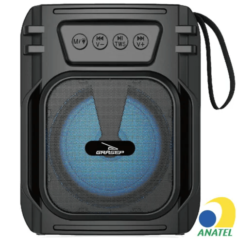 Mini Caixa de Som Bluetooth Portátil com Rádio FM/Usb Inova - RAD-8623