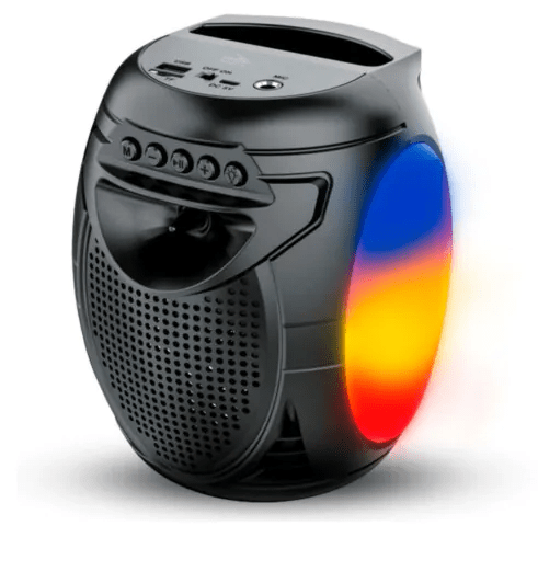 Caixa de Som Bluetooth Portátil 10W Usb/SD/FM com Led GRASEP - D-Y19