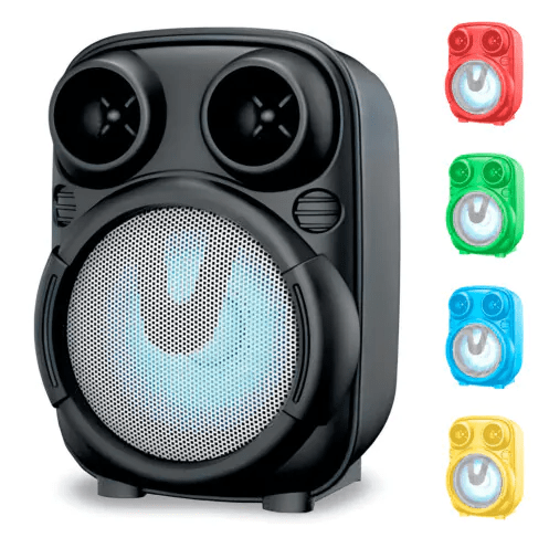 Caixa de Som Bluetooth Portátil Coloridas Rádio FM-USB GRASEP - D-S3157