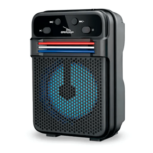 Caixa de Som Bluetooth Portátil com Rádio e USB GRASEP - D-S3154