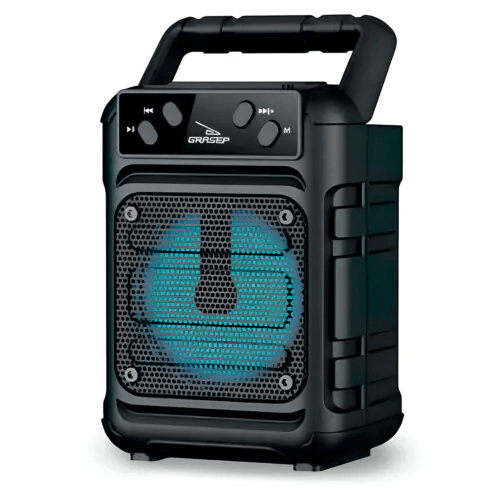 Caixa de Som Bluetooth Portátil Coloridas Rádio FM-USB GRASEP - D-S3157