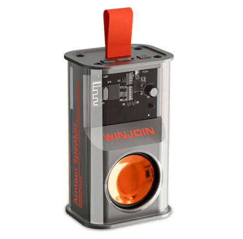 Caixa de Som Bluetooth Portátil Transparente com Led KAPBOM - KA-8880