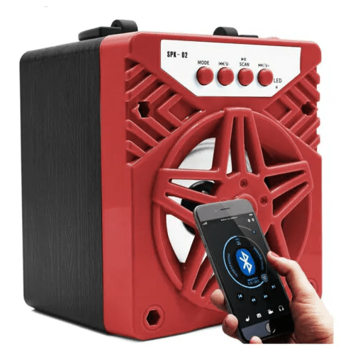 Caixa De Som Bluetooth Portatil Usb Radio FM Grasep - SPK-02