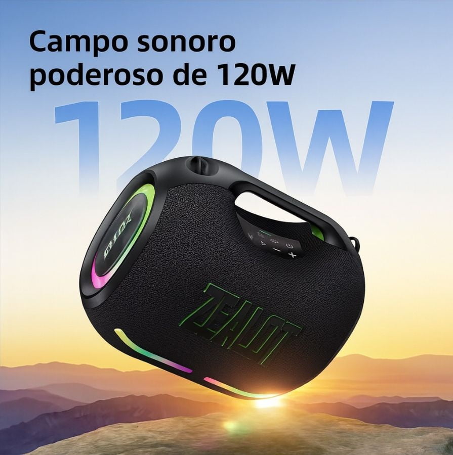 Caixa de Som Zealot ZE01 120W Bluetooth