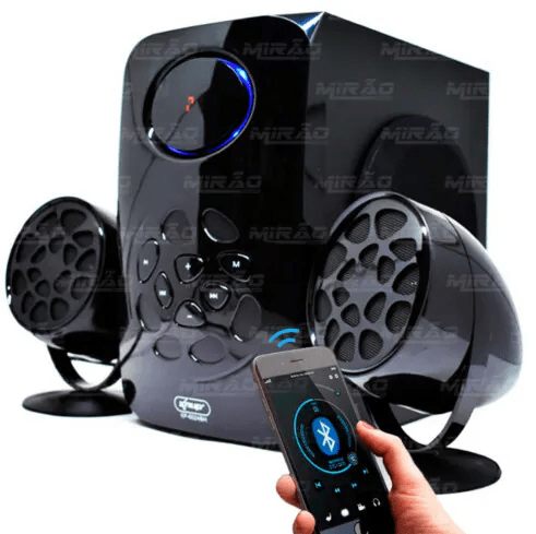 Caixa de Som Com Sub Bluetooth 14w Knup - KP-6024BH