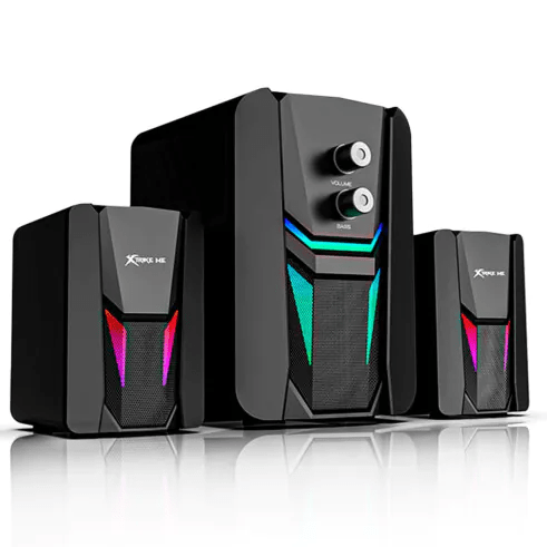 Caixa de Som Gamer RGB 2.1 Xtrike-ME SK-612 para PC Notebook