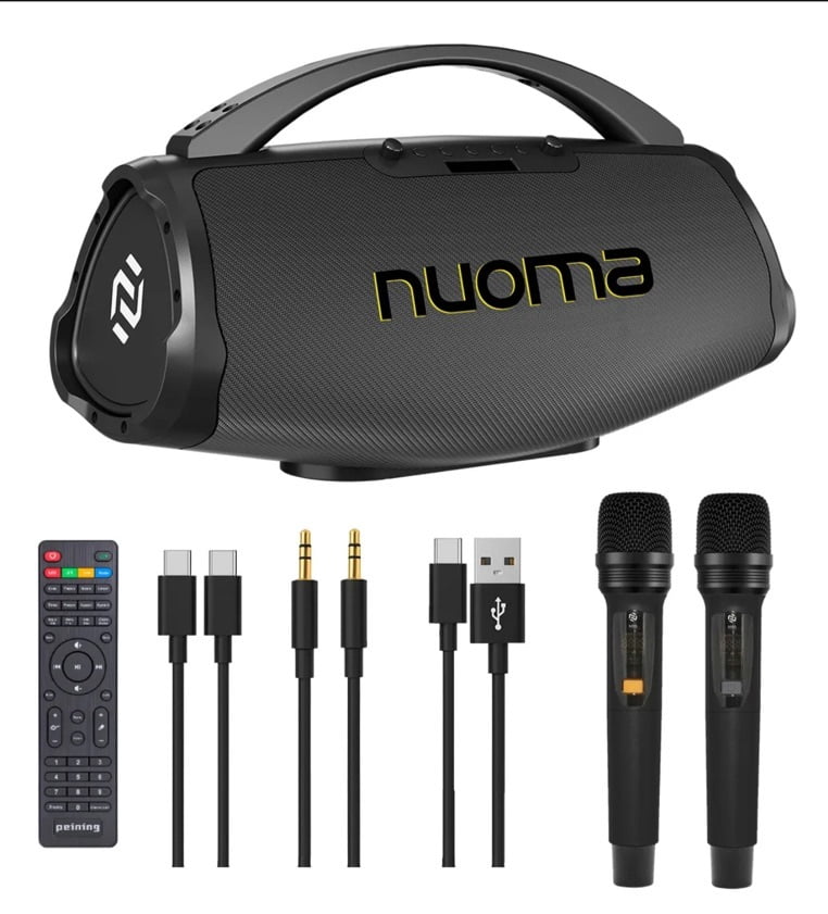 Caixa de Som Nuoma NM-IP501 Boombox 380W Bluetooth RGB