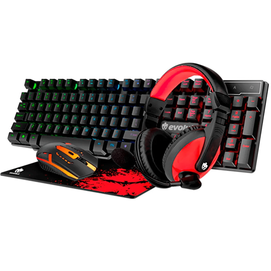 Combo Gamer EVOLUT EG51 – Kit Completo 4 em 1