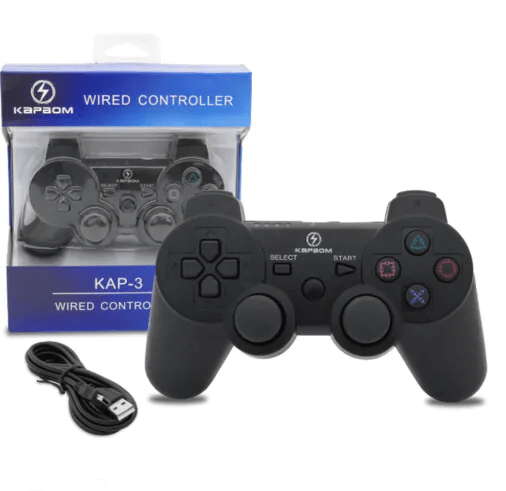 Controle com Fio para Ps3 Dualshock Joystick - KAP-3