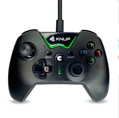 Controle Xbox 360 e PC com Fio Usb Preto KNUP - KP-GM017